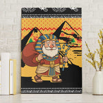 Egypt Christmas Canvas Wall Art Pharaoh Santa Pyramids Eye of Horus and Ancient Egyptian - African Pride