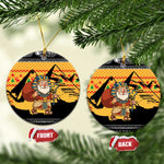 Egypt Christmas Ceramic Ornament Pharaoh Santa Pyramids Eye of Horus and Ancient Egyptian - African Pride