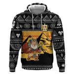 Egypt Christmas Hoodie Pharaoh Santa Pyramids Eye of Horus and Ancient Egyptian - African Pride