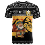 Egypt Christmas T shirt Pharaoh Santa Pyramids Eye of Horus and Ancient Egyptian - African Pride