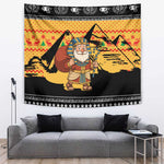 Egypt Christmas Tapestry Pharaoh Santa Pyramids Eye of Horus and Ancient Egyptian - African Pride