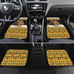 Egypt Christmas Car Mats Santa Cat Sleigh Reindeer Christmas Tree and Ancient Hieroglyphic - African Pride