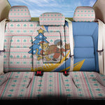 Somalia Christmas Back Car Seat Cover Santa Cheetah Christmas Tree Village Scene and Festive Snowflake - African Pride