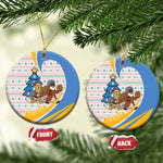 Somalia Christmas Ceramic Ornament Santa Cheetah Christmas Tree Village Scene and Festive Snowflake - African Pride