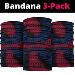 Liberia Elephant Power of Tradition Neck Gaiter Tribal Red Blue Splash - African Pride