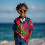Liberia Lone Stars Rise Football Kid Hawaiian Shirt Map Graphic and National Flag - African Pride