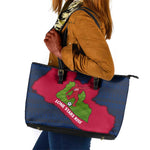 Liberia Lone Stars Rise Football Leather Tote Bag Map Graphic and National Flag - African Pride