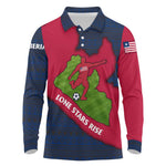 Liberia Lone Stars Rise Football Long Sleeve Polo Shirt Map Graphic and National Flag - African Pride