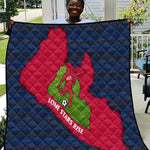 Liberia Lone Stars Rise Football Quilt Map Graphic and National Flag - African Pride