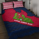 Liberia Lone Stars Rise Football Quilt Bed Set Map Graphic and National Flag - African Pride