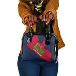Liberia Lone Stars Rise Football Shoulder Handbag Map Graphic and National Flag - African Pride
