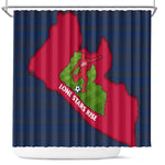 Liberia Lone Stars Rise Football Shower Curtain Map Graphic and National Flag - African Pride