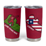Liberia Lone Stars Rise Football Tumbler Cup Map Graphic and National Flag - African Pride