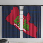 Liberia Lone Stars Rise Football Window Curtain Map Graphic and National Flag - African Pride