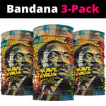 Martin Luther King Graffiti Afro Neck Gaiter Colorful Spray Paint Quotes and Crown TS04