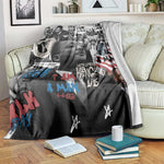 Martin Luther King Day Afro Blanket Civil Rights Leader - Classic American Street Graffiti - African Pride