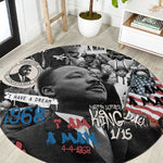 Martin Luther King Day Afro Round Carpet Civil Rights Leader - Classic American Street Graffiti - African Pride