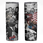 Martin Luther King Day Afro Skinny Tumbler Civil Rights Leader - Classic American Street Graffiti - African Pride