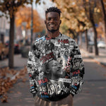 Martin Luther King Day Afro Sweatshirt Civil Rights Leader - Classic American Street Graffiti - African Pride