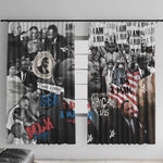 Martin Luther King Day Afro Window Curtain Civil Rights Leader - Classic American Street Graffiti - African Pride