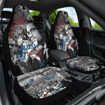 Afro Malcolm X Car Seat Cover Quotes Dates and Black History Activist Theme - African Pride