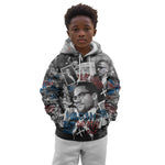 Afro Malcolm X Kid Hoodie Quotes Dates and Black History Activist Theme - African Pride