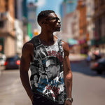 Afro Malcolm X Men Tank Top Quotes Dates and Black History Activist Theme - African Pride