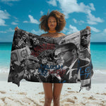 Afro Malcolm X Sarong Quotes Dates and Black History Activist Theme - African Pride