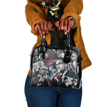 Afro Malcolm X Shoulder Handbag Quotes Dates and Black History Activist Theme - African Pride