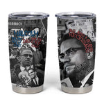 Afro Malcolm X Tumbler Cup Quotes Dates and Black History Activist Theme - African Pride