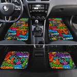 Hip Hop Graffiti African Car Mats Black Melanin Text and Urban Street Art - African Pride