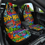 Hip Hop Graffiti African Car Seat Cover Black Melanin Text and Urban Street Art - African Pride