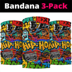 Hip Hop Graffiti African Neck Gaiter Black Melanin Text and Urban Street Art TS04
