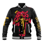 Jesus Graffiti Design Baseball Jacket Crowned Portrait and Urban Street Art Style - African Pride