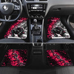 Hip Hop Graffiti Design Car Mats Sitting Hooded Figure and Red Black Street - African Pride