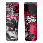 Hip Hop Graffiti Design Skinny Tumbler Sitting Hooded Figure and Red Black Street - African Pride