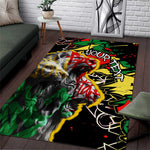 Lion King Africa Graffiti Area Rug Bold Text and Neon Colors - African Pride