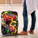 Lion King Africa Graffiti Luggage Cover Bold Text and Neon Colors - African Pride