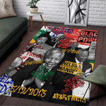 Nelson Mandela Graffiti Area Rug Street Spray Art Recreating The Life Of A Great Man - African Pride