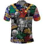 Nelson Mandela Graffiti Polo Shirt Street Spray Art Recreating The Life Of A Great Man - African Pride