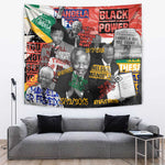 Nelson Mandela Graffiti Tapestry Street Spray Art Recreating The Life Of A Great Man - African Pride