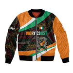 Ivory Coast Elephants Football Bomber Jacket Soccer with Tribal Pattern - African Pride