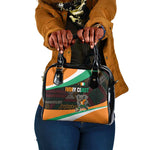 Ivory Coast Elephants Football Shoulder Handbag Soccer with Tribal Pattern - African Pride