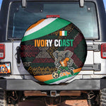 Ivory Coast Elephants Football Spare Tire Cover Soccer with Tribal Pattern - African Pride