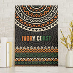 Ivory Coast African Pattern Canvas Wall Art Ethnic Geometric and National Motto - African Pride