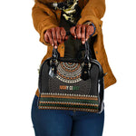 Ivory Coast African Pattern Shoulder Handbag Ethnic Geometric and National Motto - African Pride