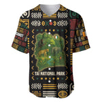 Ivory Coast Baseball Jersey Tai National Park Wildlife Map - African Pride