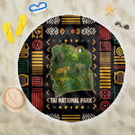 Ivory Coast Beach Blanket Tai National Park Wildlife Map - African Pride