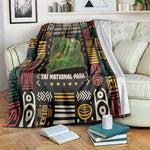 Ivory Coast Blanket Tai National Park Wildlife Map - African Pride