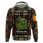 Ivory Coast Hoodie Tai National Park Wildlife Map - African Pride